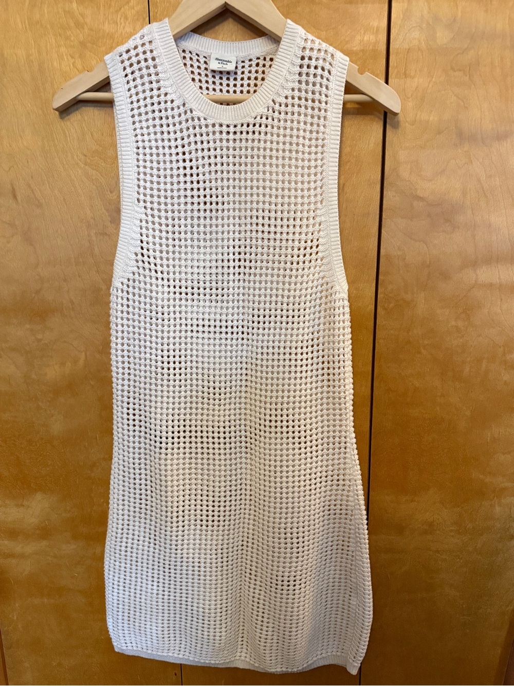 Abercrombie & Fitch Cream Crochet Knit Dress